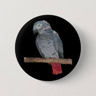 Macaron Rond 5 Cm Insigne de perroquet de Pesky