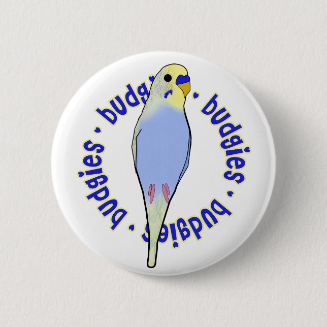 Macaron Rond 5 Cm Insigne de perruches (Devant)