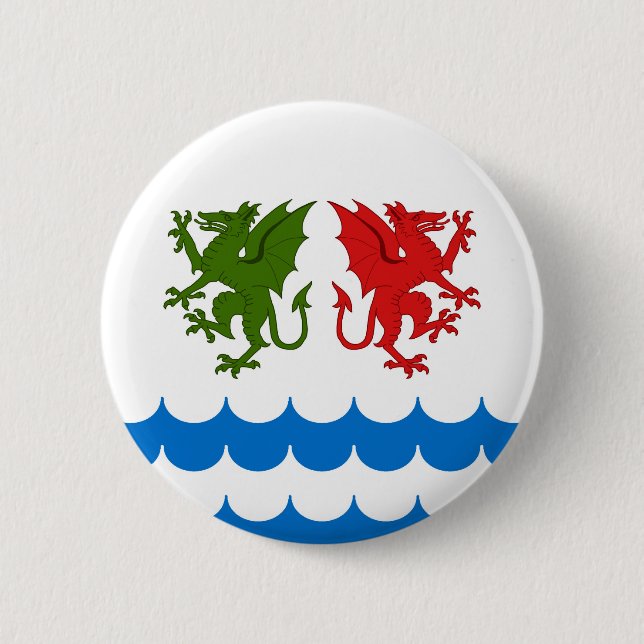 Macaron Rond 5 Cm Insigne de populace du comté de Dragons Bay (Devant)