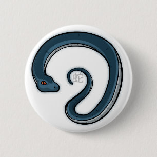 Macaron Rond 5 Cm Insigne de serpent de zodiaque