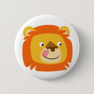 Macaron Rond 5 Cm Insigne délicieux de bouton de lion