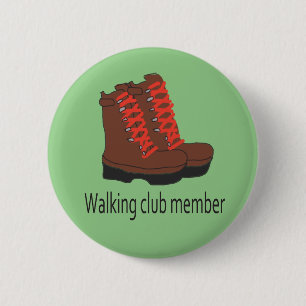 Macaron Rond 5 Cm Insigne d'épingle du membre du club de marche