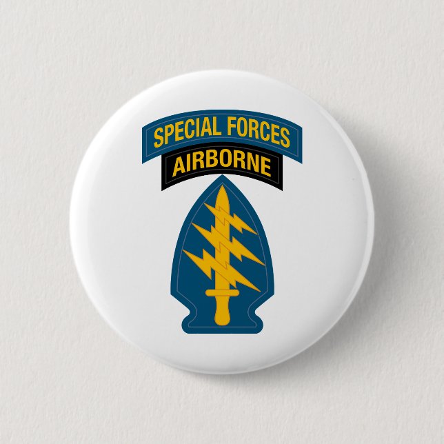 Macaron Rond 5 Cm Insigne des forces spéciales - Onglet aéroporté (Devant)