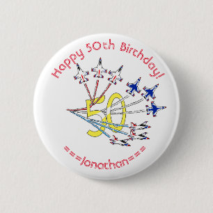 Macaron Rond 5 Cm Insigne du 50e anniversaire des Thunderbirds