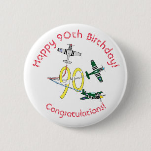 Macaron Rond 5 Cm Insigne du 90e anniversaire des Mustangs