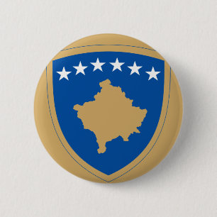 Macaron Rond 5 Cm insigne du Kosovo bouton à revers