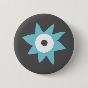 Macaron Rond 5 Cm Insigne du monstre bleu Cute