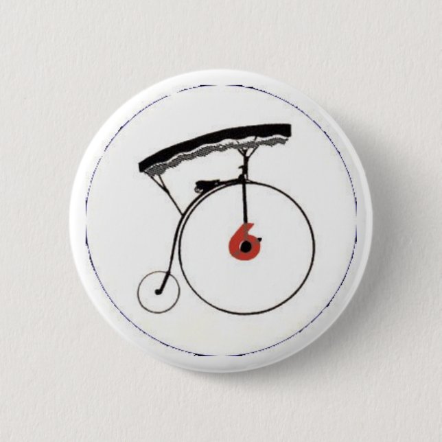 Macaron Rond 5 Cm Insigne du numéro 6 (Devant)