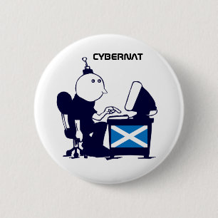 Macaron Rond 5 Cm Insigne écossais de bouton d'Indy Cybernat de