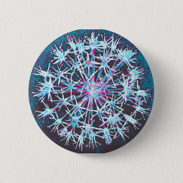 Macaron Rond 5 Cm Insigne floral de bouton (Devant)