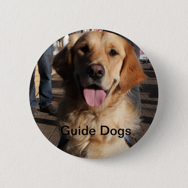 Macaron Rond 5 Cm Insigne guide Chiens (Devant)