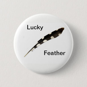 Macaron Rond 5 Cm Insigne Lucky Feather