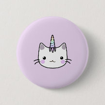 Insigne mignon de chat de licorne