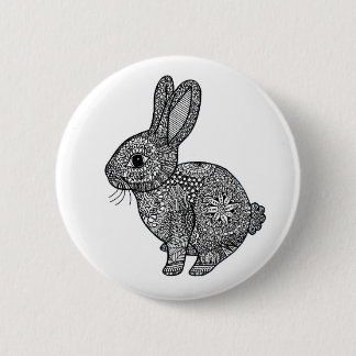 Macaron Rond 5 Cm Insigne modelé de Pin de lapin
