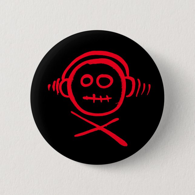 Macaron Rond 5 Cm Insigne par radio rebelle de goupille ! (Devant)