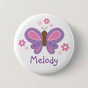 Macaron Rond 5 Cm Insigne personnalisé de broche papillon