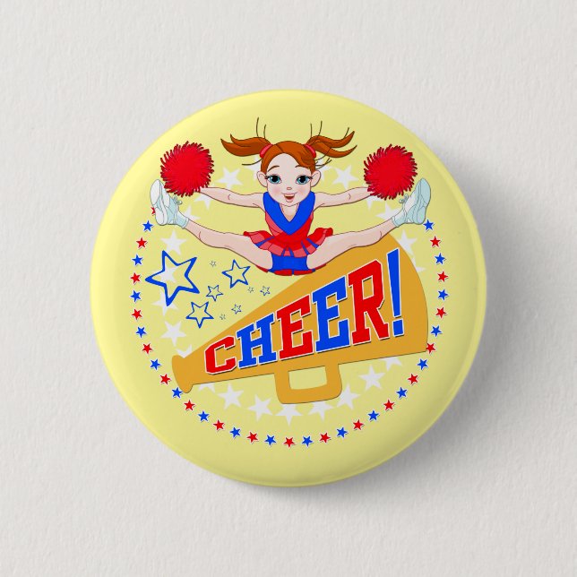 Macaron Rond 5 Cm Insigne pom-pom girl (Devant)