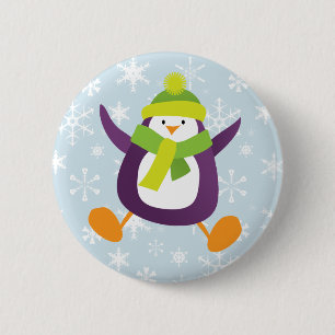 Macaron Rond 5 Cm Insigne pourpre sautant mignon du bouton de
