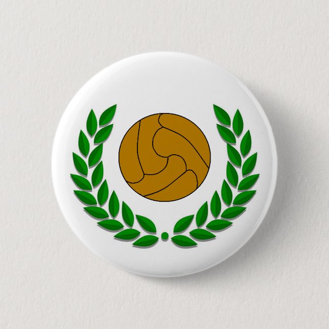 Macaron Rond 5 Cm Insigne traditionnel du football/football (Devant)