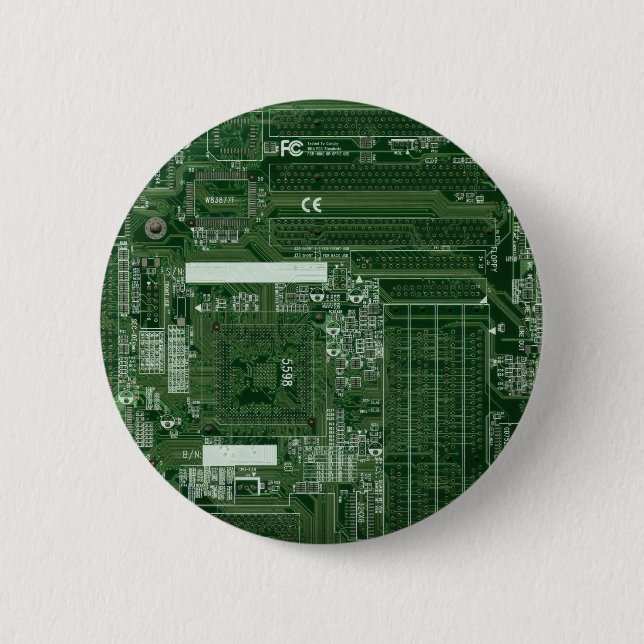 Macaron Rond 5 Cm Insigne vert de carte (Devant)