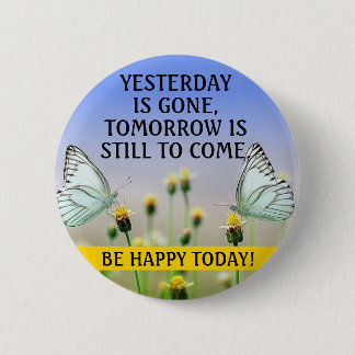 Macaron Rond 5 Cm Inspirationnal Butterflies Button w/ Editable Text