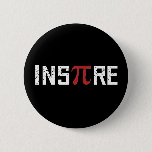 Macaron Rond 5 Cm InsPire Pi jour | Joyeux jour de Pi math (Devant)