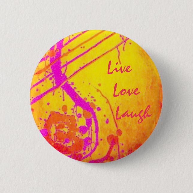 Macaron Rond 5 Cm Inspiré spirituel - vivant, aimez, riez (Devant)