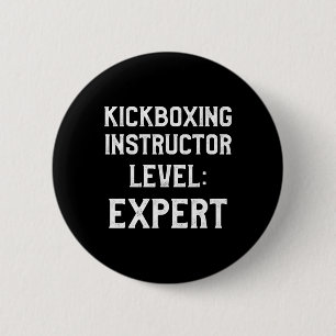 Macaron Rond 5 Cm Instructeur de kickboxing Entraînement de kick box