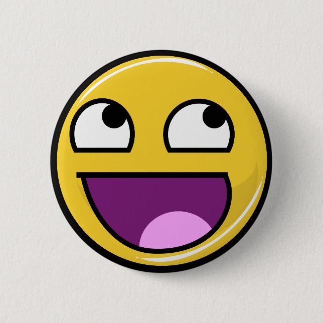 Macaron Rond 5 Cm Internet impressionnant Meme de visage (Devant)
