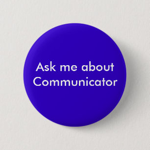 Macaron Rond 5 Cm Interrogez-moi au sujet du communicateur