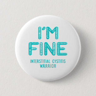 Macaron Rond 5 Cm Interstitiel Cystitis Warrior - JE SUIS FIER