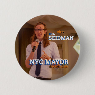 Macaron Rond 5 Cm Ira Seidman pour le maire de New York en 2021