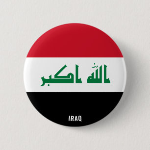 Macaron Rond 5 Cm Irak Drapeau charmant patriotique