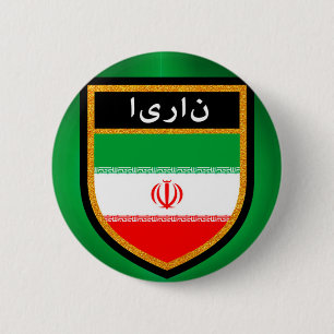 Macaron Rond 5 Cm Iran Flag