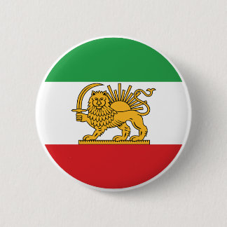 Macaron Rond 5 Cm Iranian Lion and Sun Historic Flag Emblem