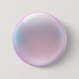 Macaron Rond 5 Cm Iridescente bulle rose Emoji