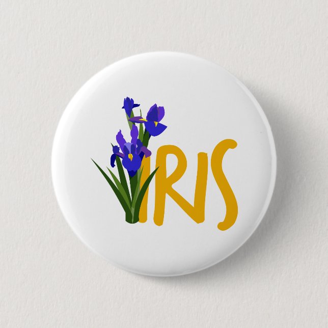 Macaron Rond 5 Cm Iris (Devant)