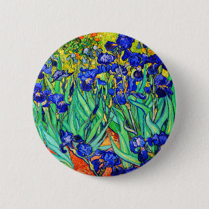 Macaron Rond 5 Cm Irises par Vincent Van Gogh