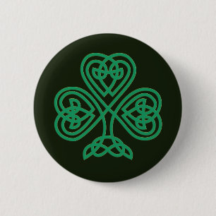 Macaron Rond 5 Cm Irish-Celtic heritage proud- the shamrock