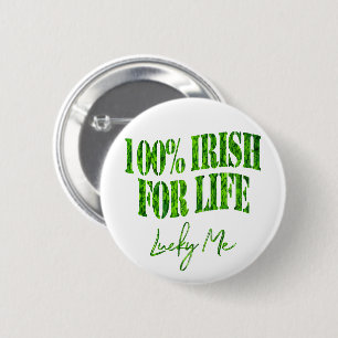 Macaron Rond 5 Cm Irish for Life Lucky Me Funny Shamrock St. Patrick