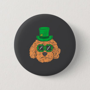 Macaron Rond 5 Cm Irish Goldendoodle Doodle Chien Drôle St Patricks 