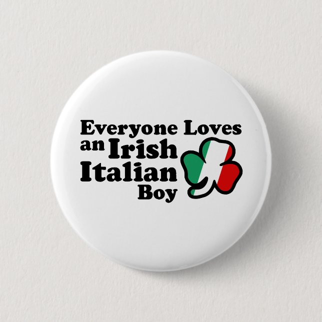 Macaron Rond 5 Cm Irish Italian Boy (Devant)