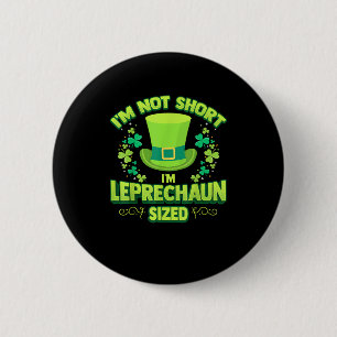 Macaron Rond 5 Cm Irish Leprechaun Gag Cadeau Short Women Shamrock T