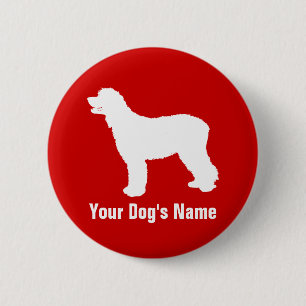 Macaron Rond 5 Cm Irish Water Spaniel ア'a リ l' ・ ォ ー タ ュ ・ パ ニ エ le