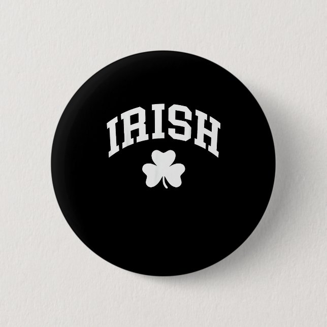 Macaron Rond 5 Cm Irlandais Shamrock Jour de la Saint Patrick Irland (Devant)