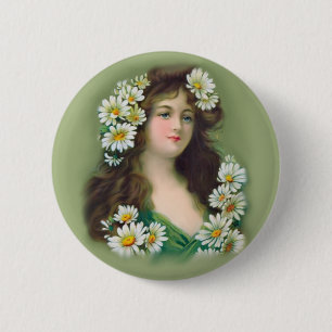 Macaron Rond 5 Cm Irlandais vintage Colleen