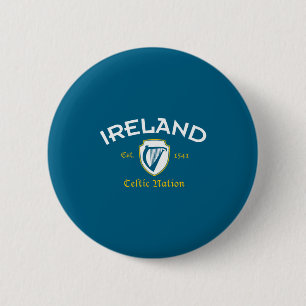 Macaron Rond 5 Cm Irlande Nation Celtique Établie 1541