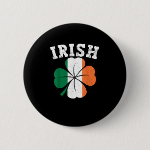 Macaron Rond 5 Cm Irlande Shamrock Irlande Drapeau Saint Patrick Jou