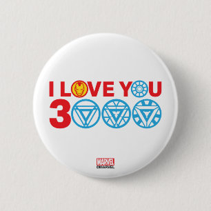 Macaron Rond 5 Cm Iron Man Je t'aime 3000