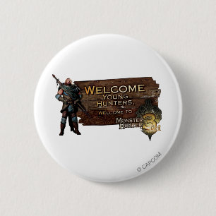 Macaron Rond 5 Cm Ironbeard McCullough, jeunes chasseurs bienvenus 